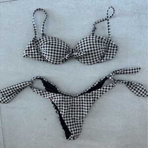 Capitana black and white checkered swimsuit